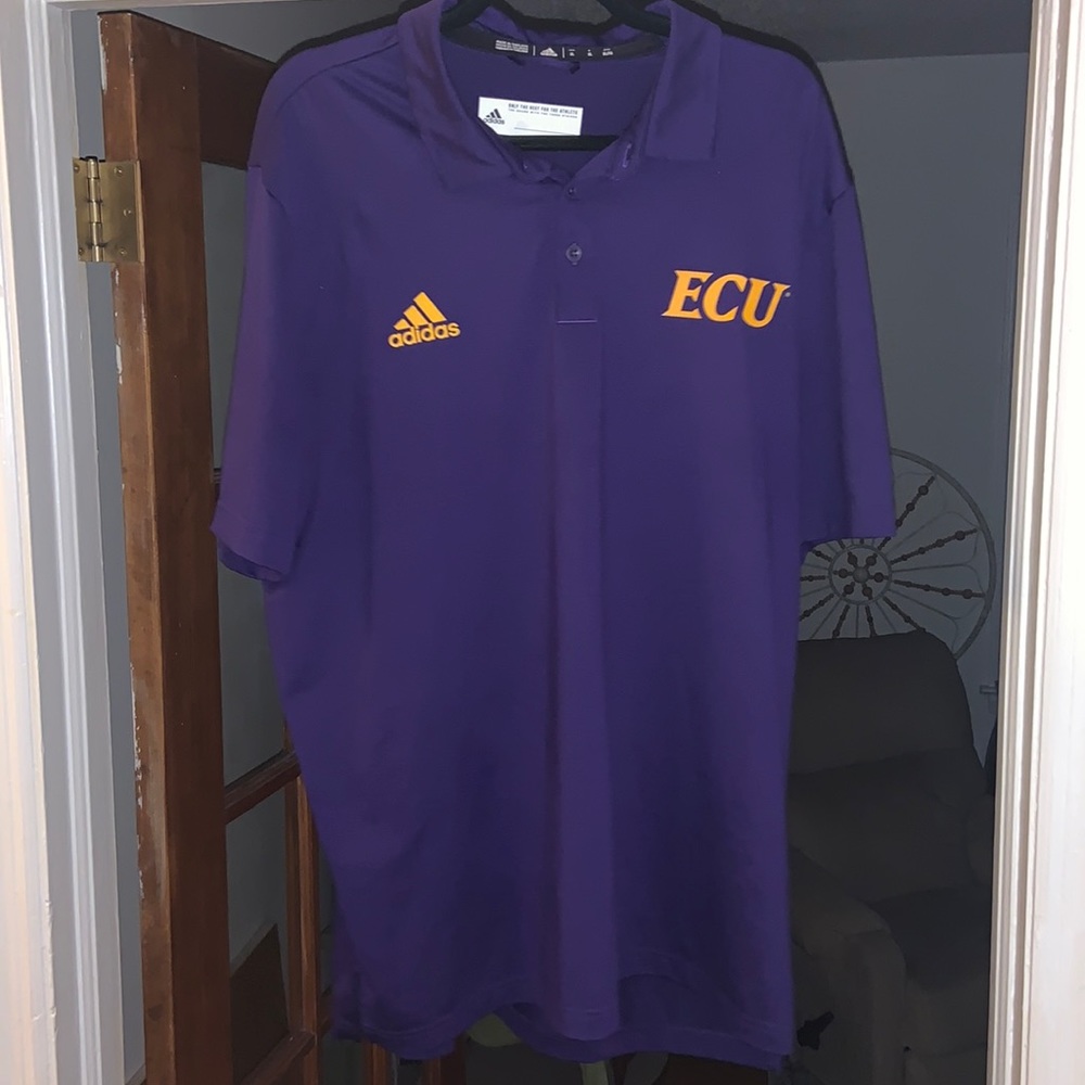 Men’s adidas East Carolina purple polo